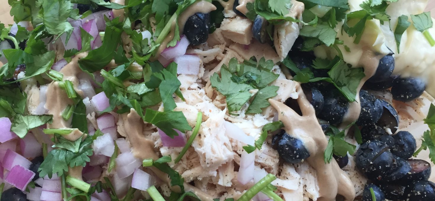 CHICKEN SALAD WITH BLUEBERRIES AND CILANTRO