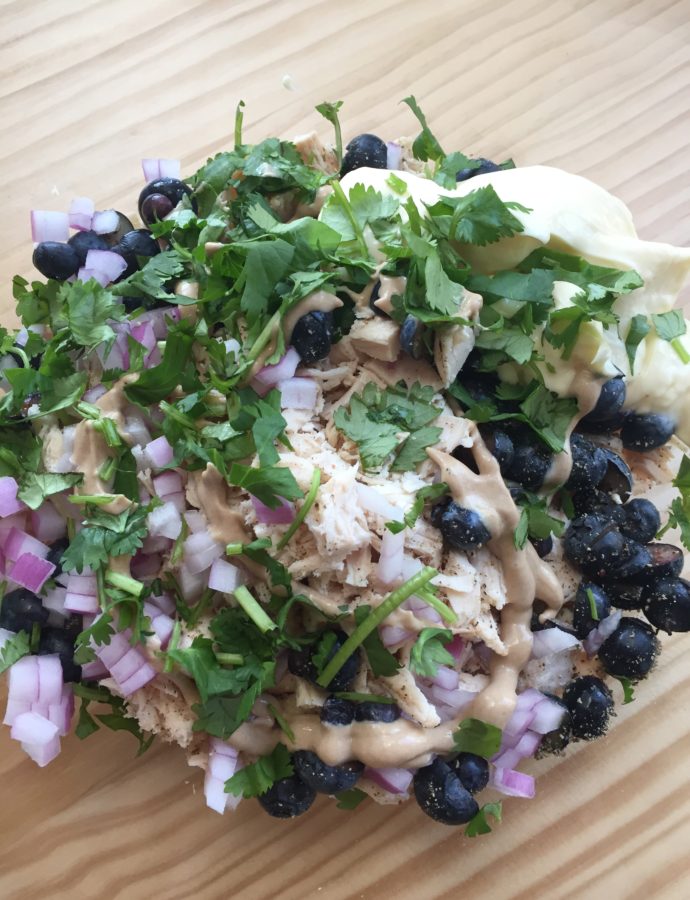CHICKEN SALAD WITH BLUEBERRIES AND CILANTRO