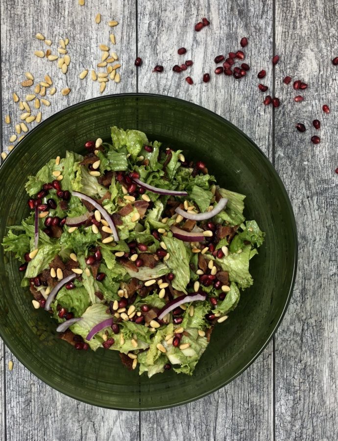 Pomegranate and Bacon Salad