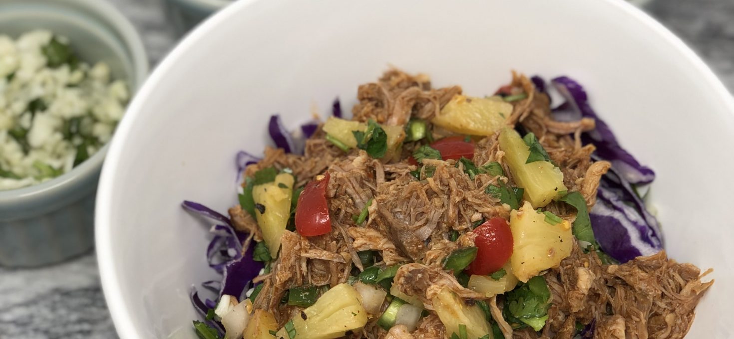 Pork and Pineapple Burrito Bowls