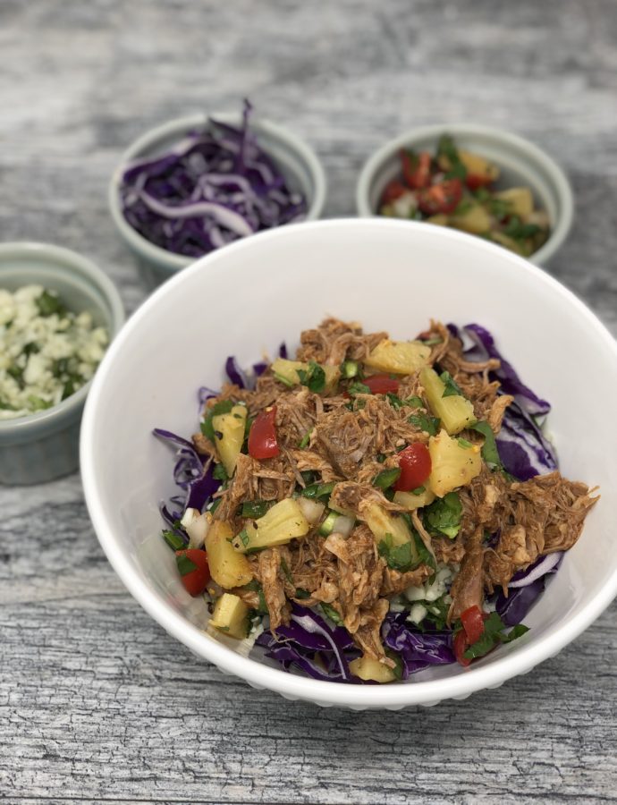 Pork and Pineapple Burrito Bowls