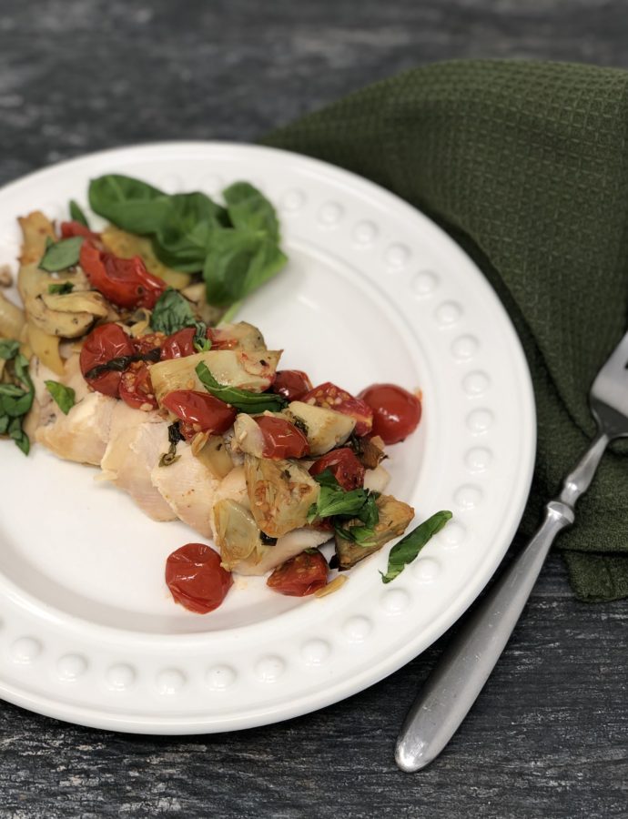 Roasted Artichoke and Tomato Chicken