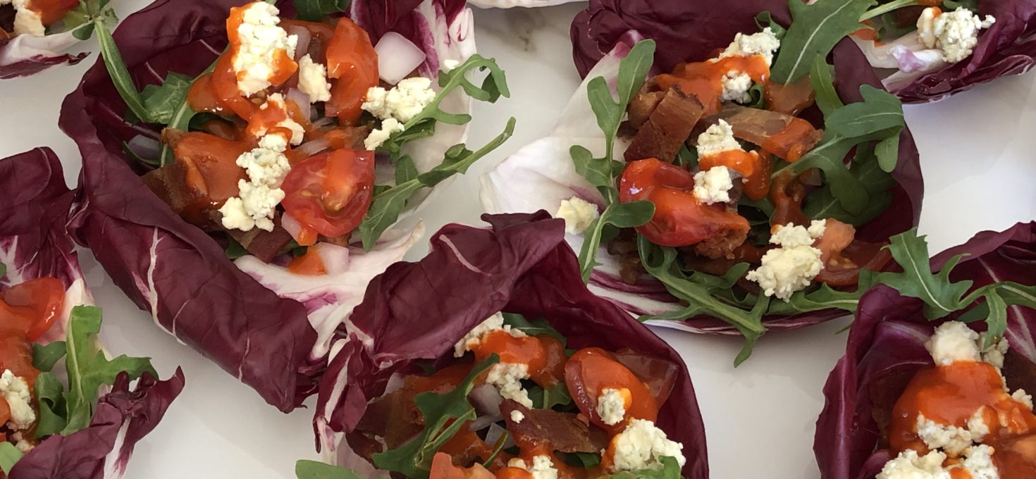 Spicy BLT Radicchio Cups