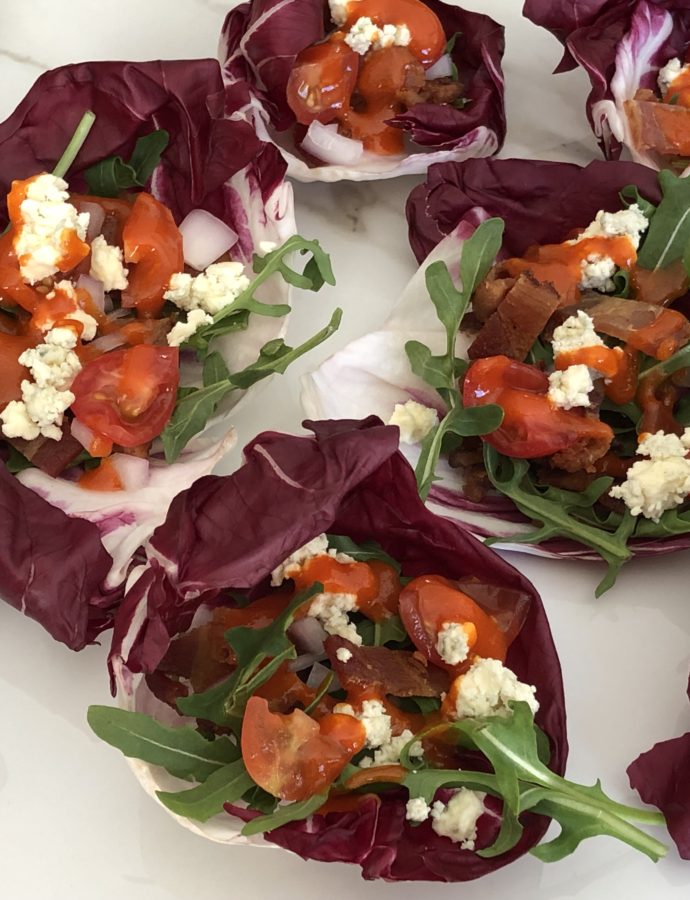 Spicy BLT Radicchio Cups