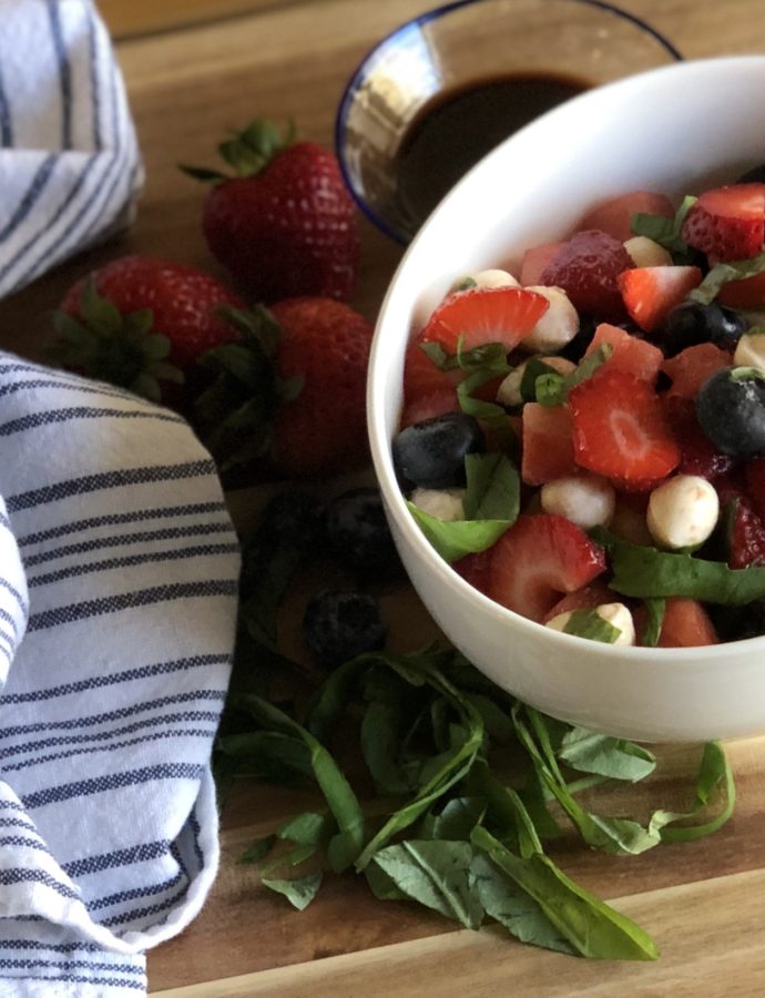Balsamic Fruit and Mozzarella Salad