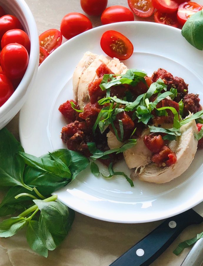 Slow Cooker Tomato Herb Chicken