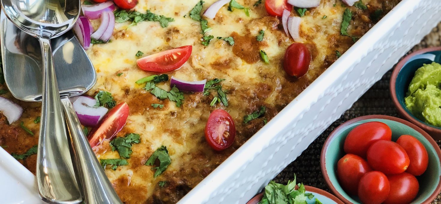 Green Chile Enchilada Bake