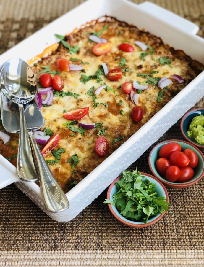 Green Chile Enchilada Bake