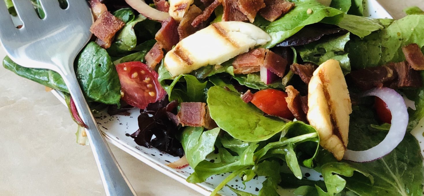 Grilled Halloumi BLT Salad