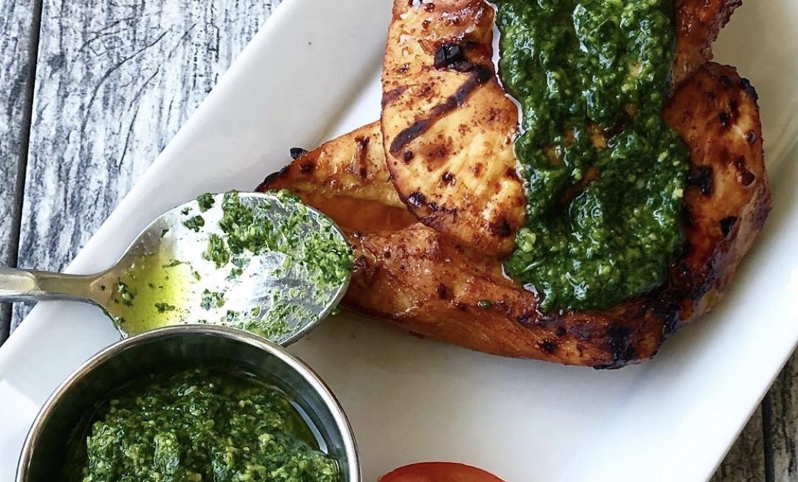 Chicken with Cilantro Pesto