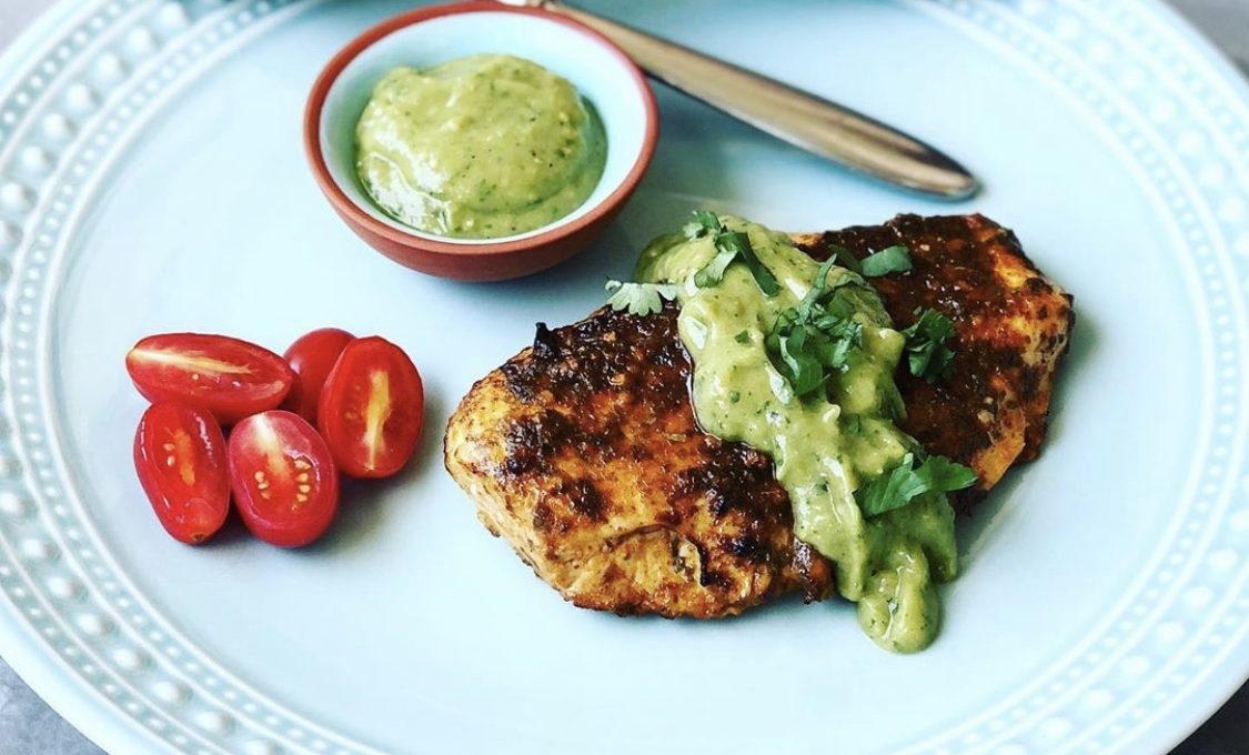 Cilantro Lime Chicken with Tomatillo Sauce