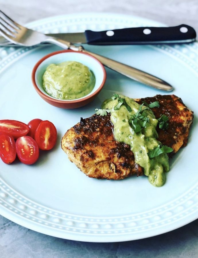 Cilantro Lime Chicken with Tomatillo Sauce