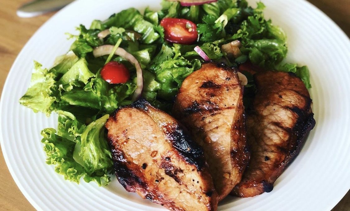 Marinated Pork Chop Salad