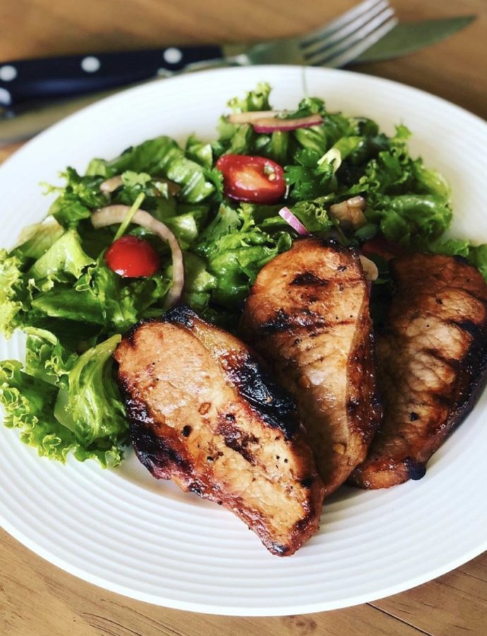Marinated Pork Chop Salad