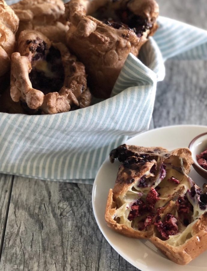 Berry Popovers and Butter