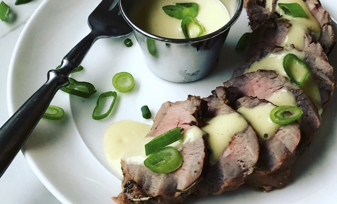 Grilled Pork Tenderloin with Roasted Garlic Aioli