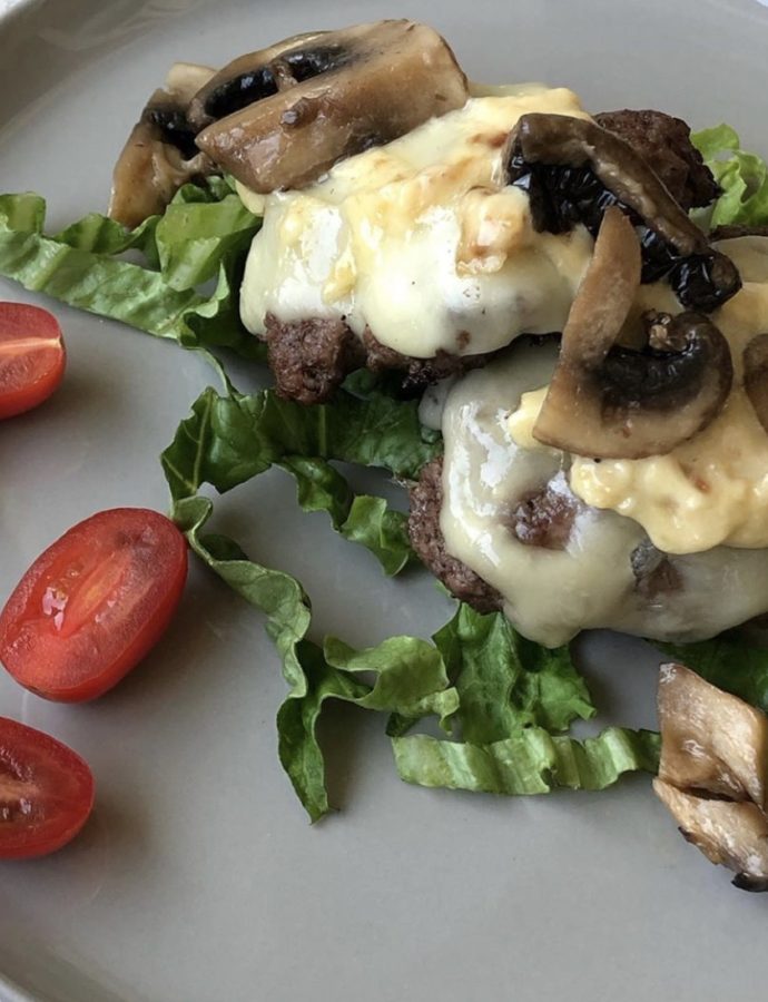 Mushroom and Swiss Sliders with French Onion Aioli