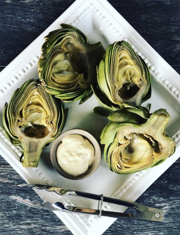 Grilled Artichokes with Lemon Aioli