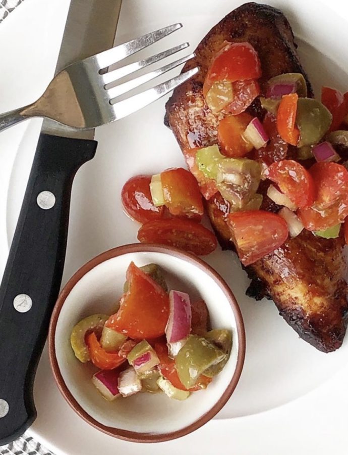 Grilled Chicken with Bloody Mary Salad