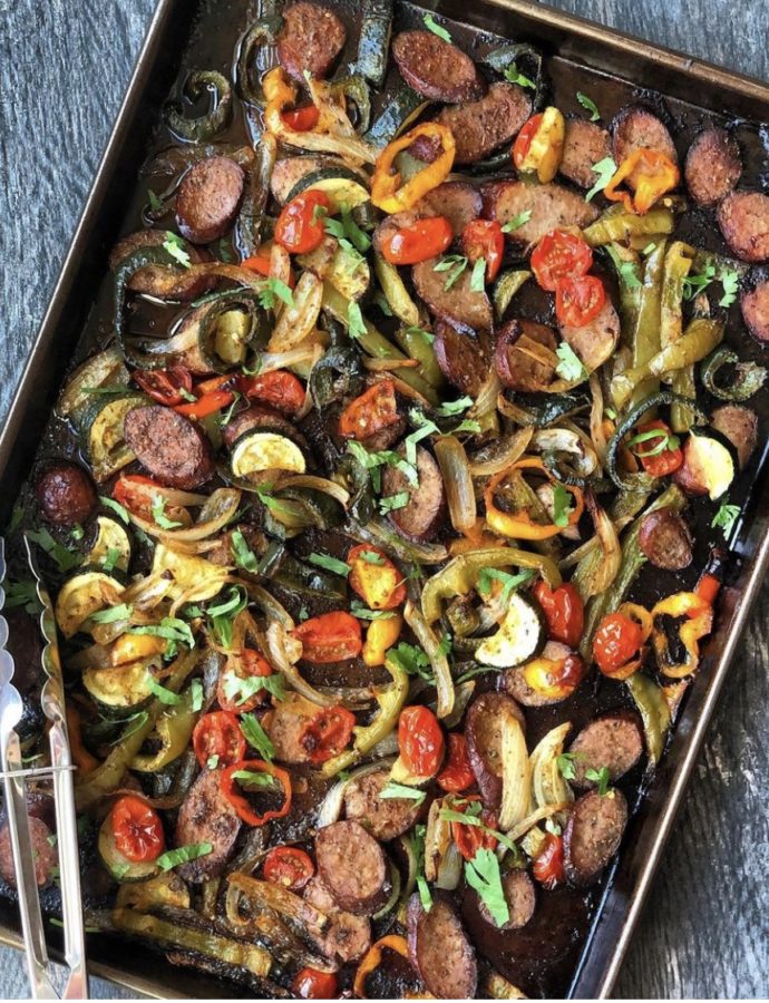 Sheet Pan Smoked Kielbasa and Veggies