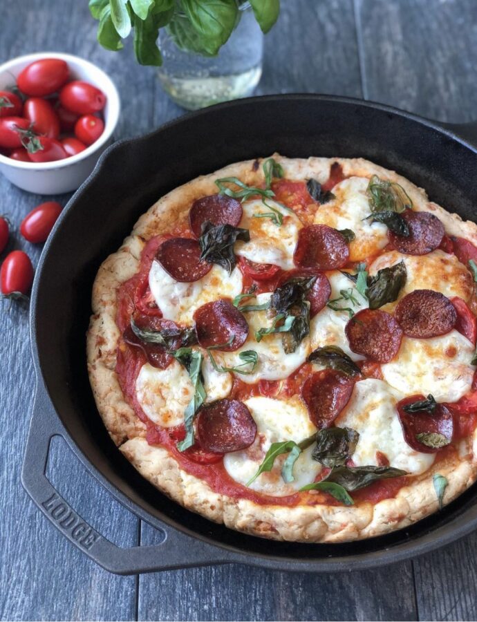 Pepperoni Margarita Skillet Pizza