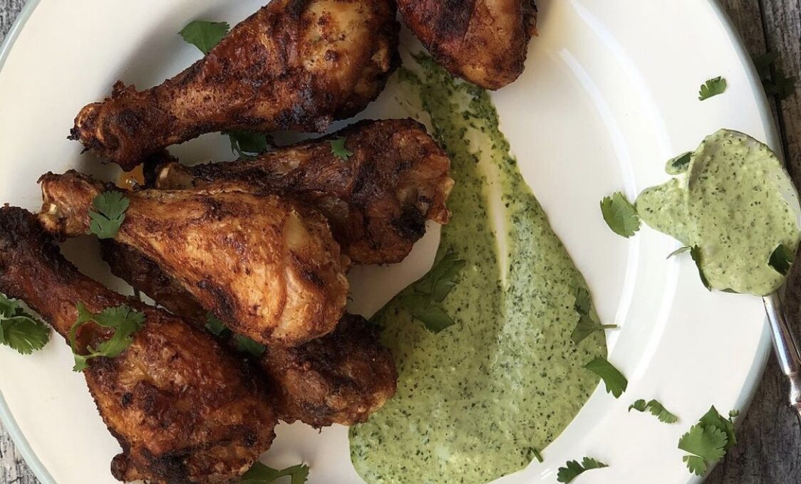 Cajun Drummies with Cilantro Lime Aioli