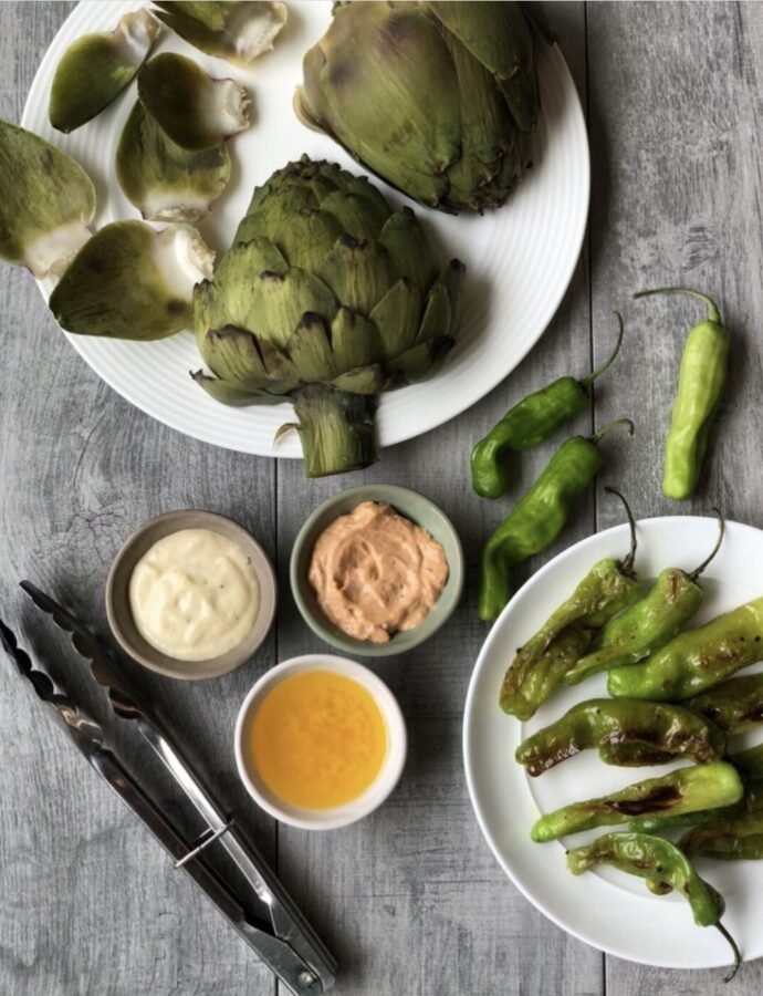 Grilled Artichokes with Lemon Aioli