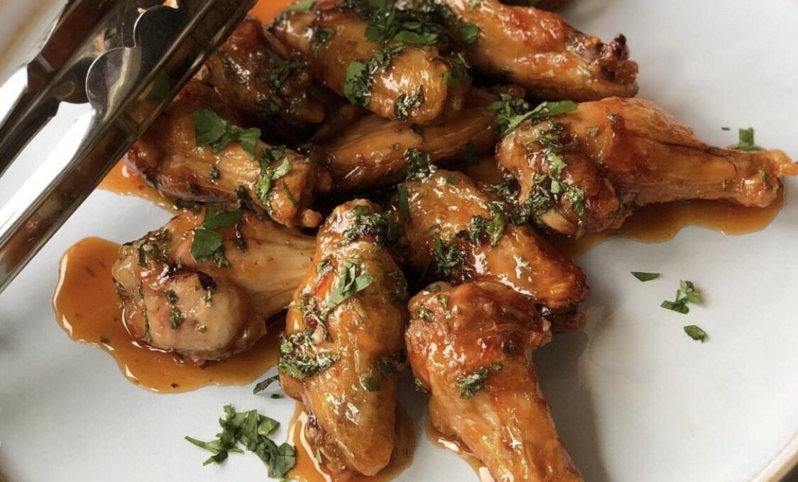 HOT HONEY CILANTRO WINGS