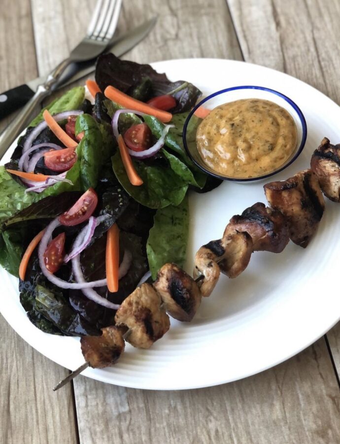 Marinated Chicken Skewers with COWBOY SAUCE!