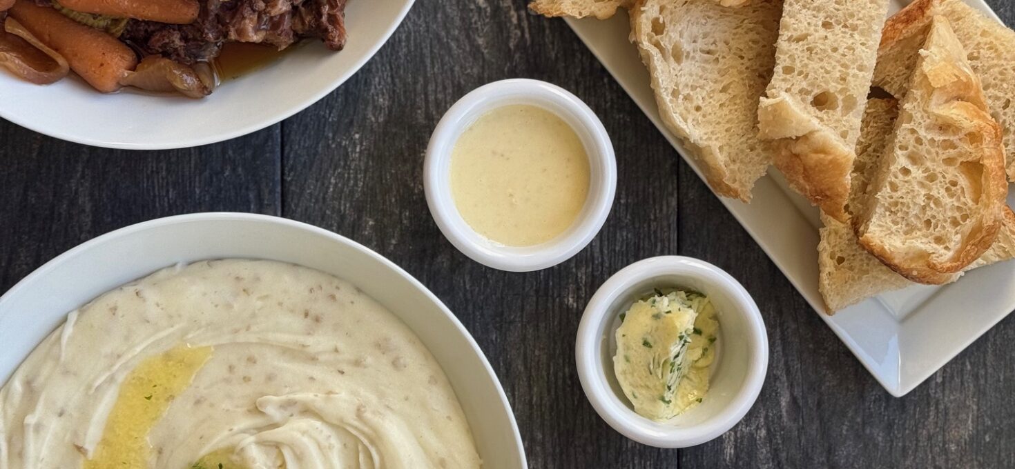 SLOW COOKER POT ROAST WITH TRUFFLE MASHED POTATOES