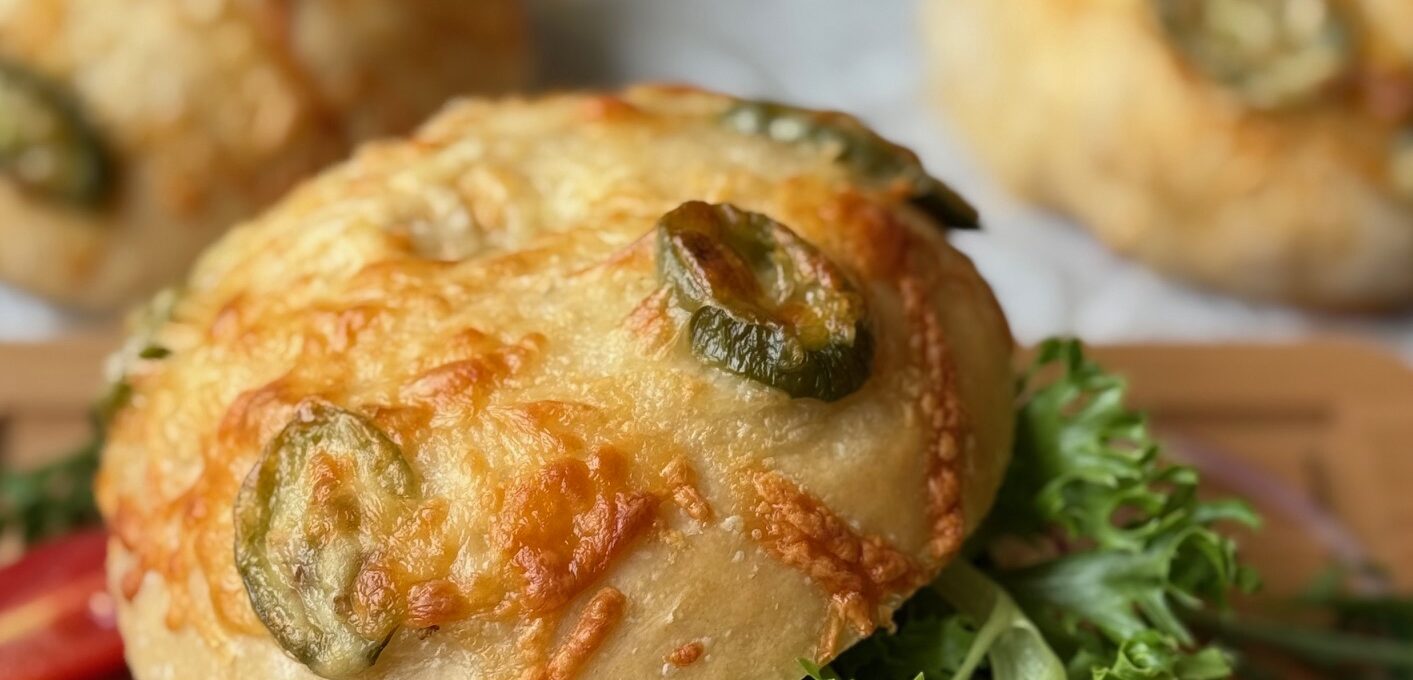 JALAPENO JACK SOURDOUGH BAGELS