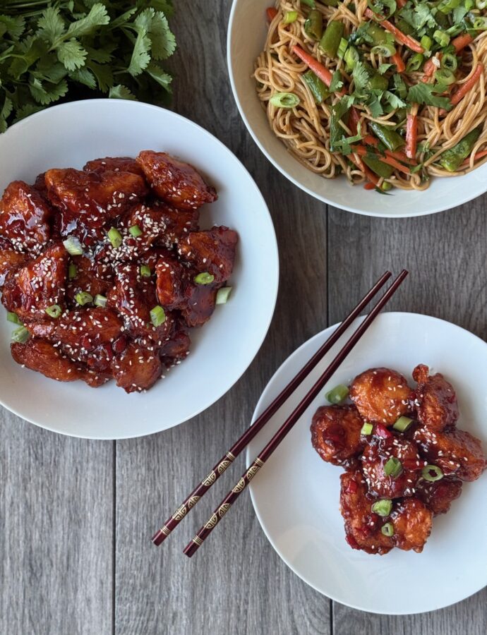 SESAME CHICKEN & VEGGIE LoMEIN
