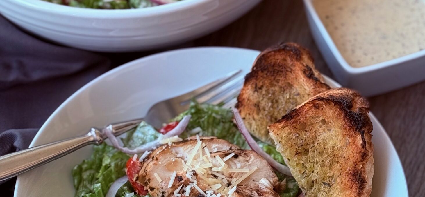 CREAMY ITALIAN CHOPPED SALAD with GRILLED CHICKEN