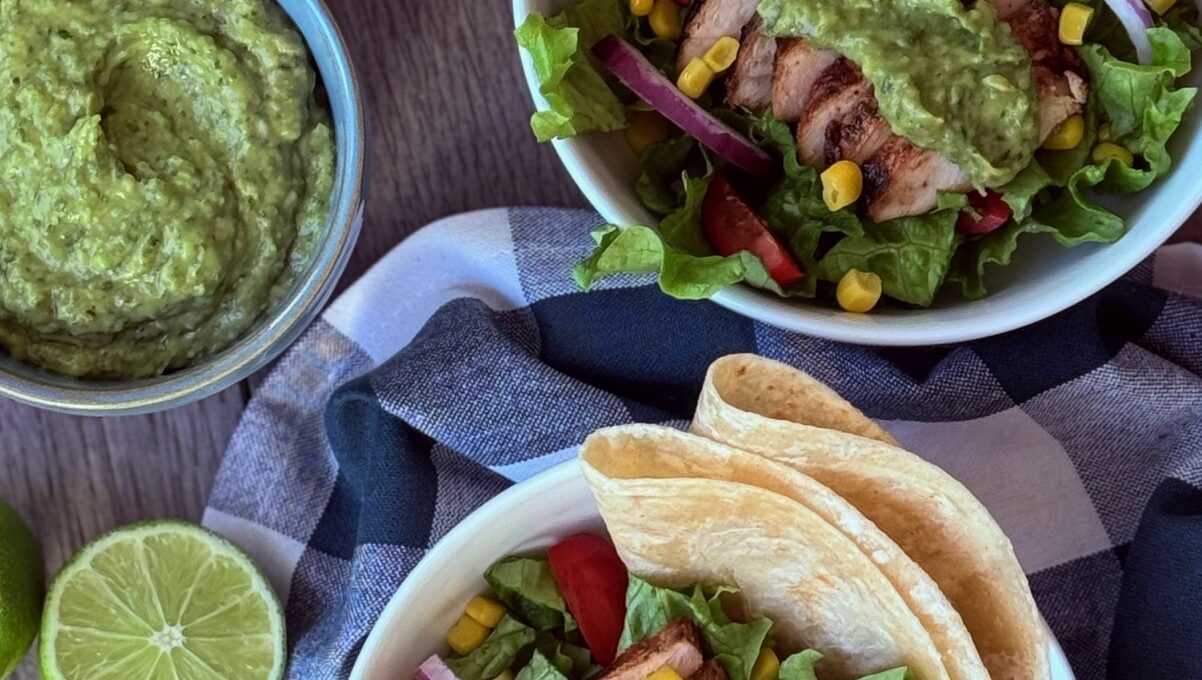 GRILLED CHICKEN AVOCADO VERDE BOWLS