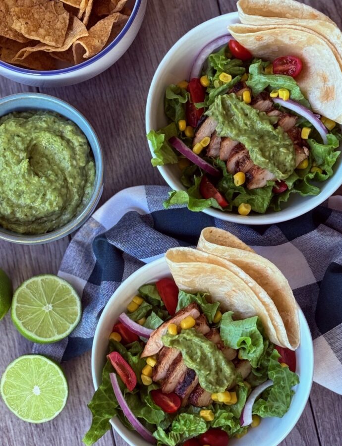 GRILLED CHICKEN AVOCADO VERDE BOWLS