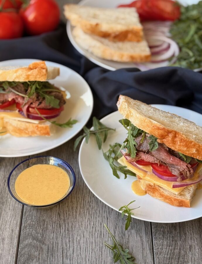 TRI-TIP SANDWICHES with HORSERADISH HONEY MUSTARD