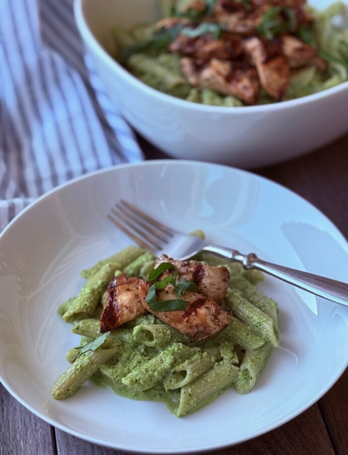 DAIRY-FREE CHICKEN PESTO ALFREDO