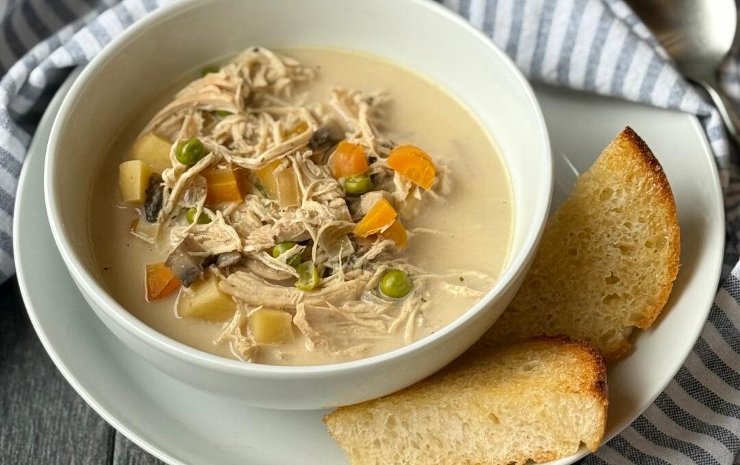 CREAMY CHICKEN AND VEGETABLE SOUP