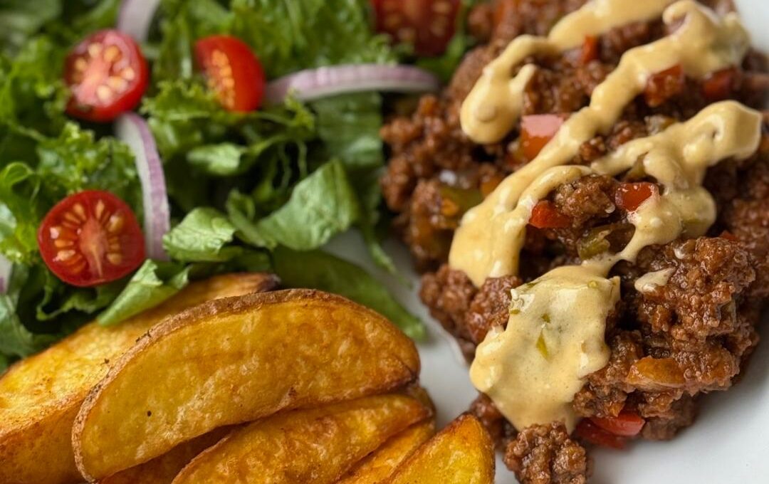 SLOPPY JOE & SHISHITO QUESO BOWLS