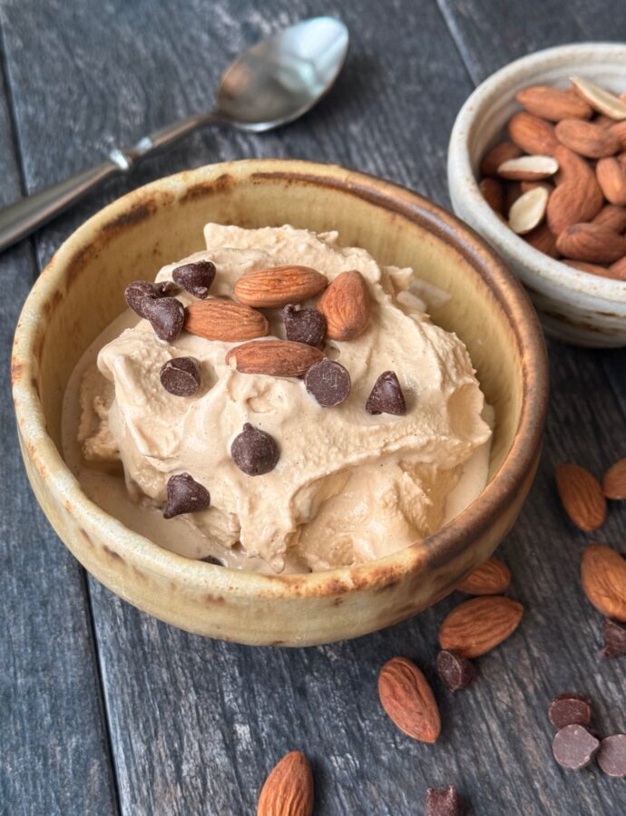 CHOCOLATE CHIP ALMOND ICE CREAM