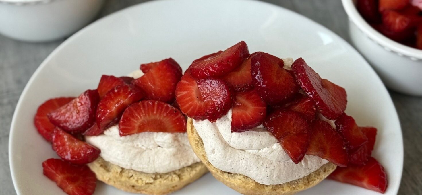 STRAWBERRY SHORTCAKE with SOURDOUGH BISCUITS