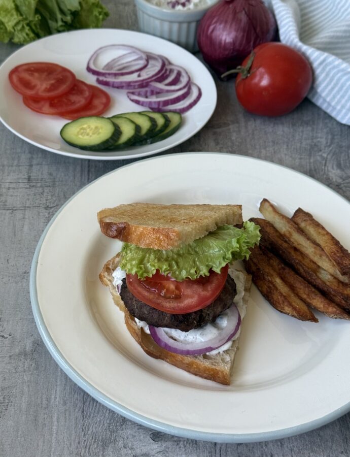 GYRO BURGERS with TZATZIKI