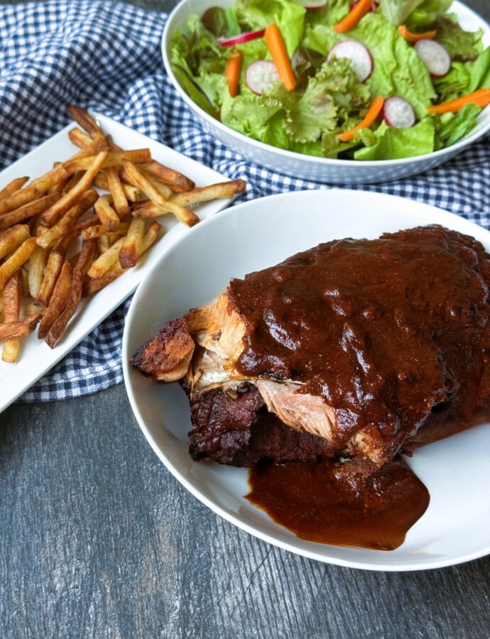 GRILLED SLOW COOKER BBQ RIBS